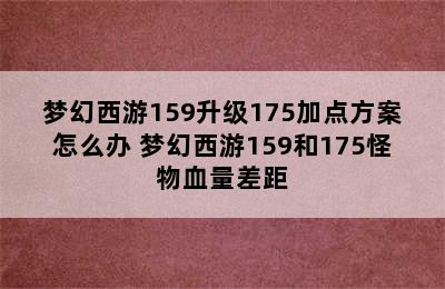 梦幻西游159升级175加点方案怎么办 梦幻西游159和175怪物血量差距